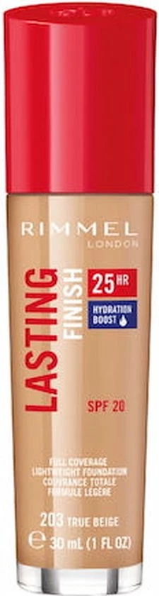 Rimmel London Lasting Finish Foundation - 203 True Beige 22 Rimmel London Lasting Finish Foundation - 203 True Beige - Afbeelding 20