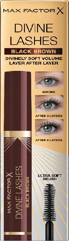 Max Factor Divine Lashes Mascara - 002 Black Brown 5 Max Factor Divine Lashes Mascara - 002 Black Brown - Afbeelding 3