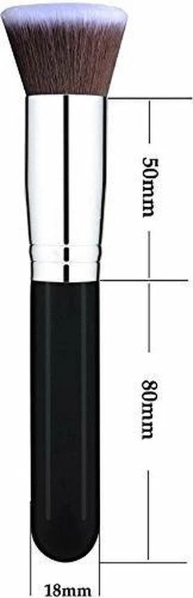 Merkloos Kabuki Make-up Kwastenset - 10 Delig - Zwart Zilver - Oogschaduw Poeder 6 Merkloos Kabuki Make-up Kwastenset - 10 Delig - Zwart Zilver - Oogschaduw Poeder - Afbeelding 4