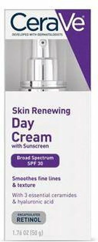 CeraVe Skin Renewing Retinol Dagcr Me Met Zonnebrandcr Me - Anti-aging - SPF 30 - Verzacht En Hydrateert De Huid 4 CeraVe Skin Renewing Retinol Dagcr Me Met Zonnebrandcr Me - Anti-aging - SPF 30 - Verzacht En Hydrateert De Huid - Afbeelding 2