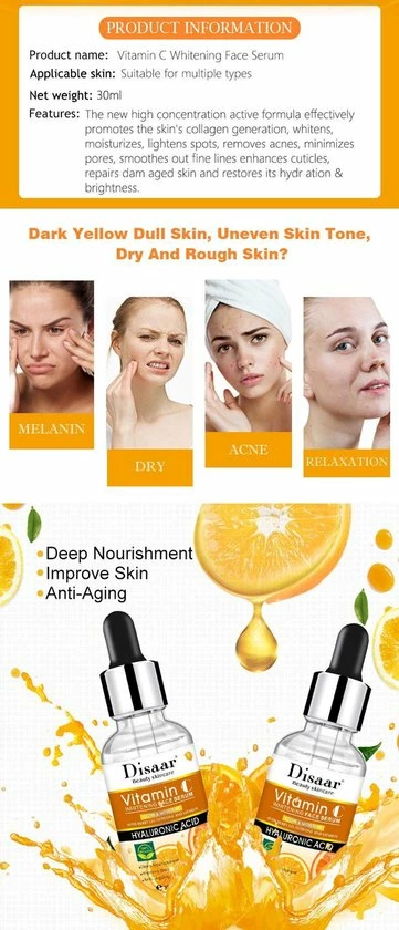 IBHW Lifestyle Vitamine C Gezicht Serum | Hyaluronzuur |Pigmentvlekken | Acne | Puisten | Huid | Egaal | Stralend | Vitamine C |Vitamine E|Man| Pigment| Huidverjongend | Huidverjonging | Collageen | ISO Certificaat | UV Schade | Rosacea 7 IBHW Lifestyle Vitamine C Gezicht Serum | Hyaluronzuur |Pigmentvlekken | Acne | Puisten | Huid | Egaal | Stralend | Vitamine C |Vitamine E|Man| Pigment| Huidverjongend | Huidverjonging | Collageen | ISO Certificaat | UV Schade | Rosacea - Afbeelding 5