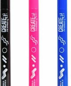 Merkloos Create It! - Poptastic Makeup Pennen - Eyeliner - Kinder Makeup - Makup Voor Meisjes - Tattoo - Roze, Zwart En Blauw -Chanel Shop 385x840