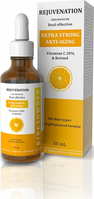 Kingsowned Vitamine C Serum & Retinol - REJUVATNATION - Dual Effective Voor Het Herstellen Van Een Natuurlijk Gloed, Tegen Rimpels En Pigment Vlekken, Egaliserend. 3 Kingsowned Vitamine C Serum & Retinol - REJUVATNATION - Dual Effective Voor Het Herstellen Van Een Natuurlijk Gloed, Tegen Rimpels En Pigment Vlekken, Egaliserend.