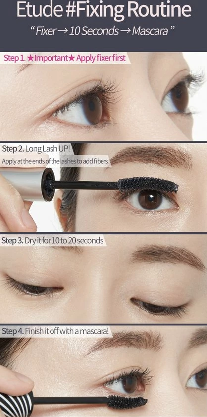 Etude Dr.Mascara Fixer For Super Long Lash - Natural Primer Fix - Wimper Fiber Extensies - Super Longlash - Wimperverlenging - Wimper Mascara Primer - Extra Lange Volumineuze Wimpers - Korean Cosmetics - New 2022 6 Etude Dr.Mascara Fixer For Super Long Lash - Natural Primer Fix - Wimper Fiber Extensies - Super Longlash - Wimperverlenging - Wimper Mascara Primer - Extra Lange Volumineuze Wimpers - Korean Cosmetics - New 2022 - Afbeelding 4