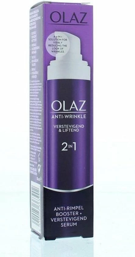 Olaz Anti-Wrinkle Verstevigend En Liftend 2-In-1 Anti-Rimpel Booster En Verstevigend Serum 50 Ml 9 Olaz Anti-Wrinkle Verstevigend En Liftend 2-In-1 Anti-Rimpel Booster En Verstevigend Serum 50 Ml - Afbeelding 7