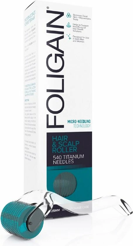 FOLIGAIN – Dermaroller Met 540 Titanium Naaldjes (0,25 Mm) 4 FOLIGAIN – Dermaroller Met 540 Titanium Naaldjes (0,25 Mm) - Afbeelding 2