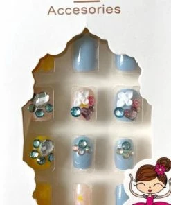 Meiji Plaknagels | 12 Nepnagels | Kinderen | Geen Lijm Nodig | Jewels