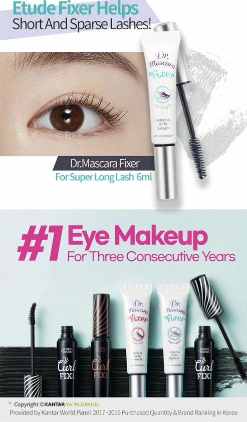 Etude Dr.Mascara Fixer For Super Long Lash - Natural Primer Fix - Wimper Fiber Extensies - Super Longlash - Wimperverlenging - Wimper Mascara Primer - Extra Lange Volumineuze Wimpers - Korean Cosmetics - New 2022 8 Etude Dr.Mascara Fixer For Super Long Lash - Natural Primer Fix - Wimper Fiber Extensies - Super Longlash - Wimperverlenging - Wimper Mascara Primer - Extra Lange Volumineuze Wimpers - Korean Cosmetics - New 2022 - Afbeelding 6