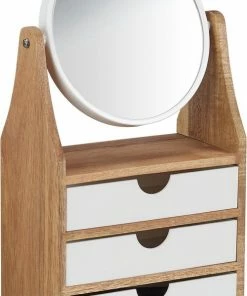 Relaxdays Make Up Organizer Met Spiegel - 3 Lades - Sieraden Opbergen - Make Up Spiegel -Chanel Shop 500x840