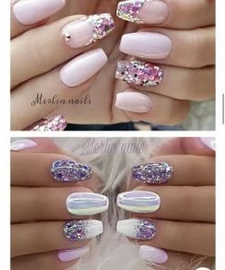 NAILPERFECT Nail Art Glitter Schubben Champagne Rosé / Goud + Kwastje |Glitter Pailletjes | Rhinestones | Nagelversiering -Chanel Shop 519x840 1