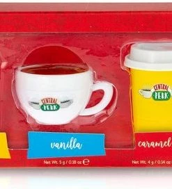 Mad Beauty Friends TV-Show Merchandise - Lippenbalsem Trio Chocolade, Vanille & Caramel - 3-Pack Cups Central Perk