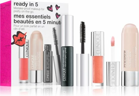 Clinique Ready In 5 3-Delige Travel Set Lip Gloss + Highlight + Mascara 4 Clinique Ready In 5 3-Delige Travel Set Lip Gloss + Highlight + Mascara - Afbeelding 2