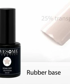 Awesome Rubber Base Coat Nude 25% Transparant Gelpolish - Gel Nagellak - UV & LED