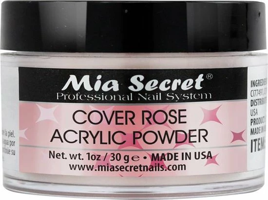 Mia Secret Cover Acryl Poeder Rose 30ml. 3 Mia Secret Cover Acryl Poeder Rose 30ml.