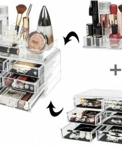 Make Up Organizer UNIQ Make-up Organizer Met 6 Lades SF-1158 (U340) - Cosmetica Opbergdoos - Transparant -Chanel Shop 550x413 2