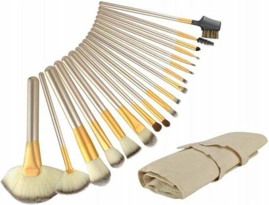 AA Commerce Professionele 18-Delige Make-Up Kwastenset - Cosmetica Visagie Makeup Kwasten Set - Mascara/Oogschaduw/Concealer/Foundation/Blush/Eyeliner/Highlighter/Poederkwast Beauty Brush - Countourkwast Make Up Brushes Borstels Penselen - Met Luxe Opberg Etui 5 AA Commerce Professionele 18-Delige Make-Up Kwastenset - Cosmetica Visagie Makeup Kwasten Set - Mascara/Oogschaduw/Concealer/Foundation/Blush/Eyeliner/Highlighter/Poederkwast Beauty Brush - Countourkwast Make Up Brushes Borstels Penselen - Met Luxe Opberg Etui - Afbeelding 3