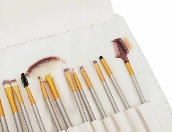 AA Commerce Professionele 18-Delige Make-Up Kwastenset - Cosmetica Visagie Makeup Kwasten Set - Mascara/Oogschaduw/Concealer/Foundation/Blush/Eyeliner/Highlighter/Poederkwast Beauty Brush - Countourkwast Make Up Brushes Borstels Penselen - Met Luxe Opberg Etui 7 AA Commerce Professionele 18-Delige Make-Up Kwastenset - Cosmetica Visagie Makeup Kwasten Set - Mascara/Oogschaduw/Concealer/Foundation/Blush/Eyeliner/Highlighter/Poederkwast Beauty Brush - Countourkwast Make Up Brushes Borstels Penselen - Met Luxe Opberg Etui - Afbeelding 5