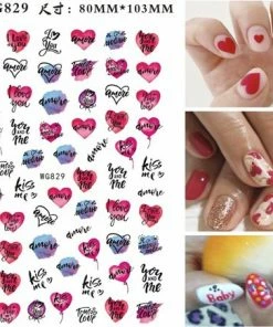 Full Beauty Prachtige 3D NagelStickers/ 2 Vel , 160 Tips/ Manicure Nagel Stickers, 3D Nail Stickers ,Nagellak,Plaknagels / Nail Stickers