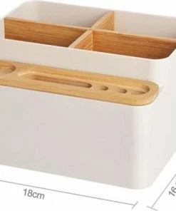 LYVION Make-up En Bureau Organizer - Kunststof En Bamboe -Chanel Shop 550x441 1