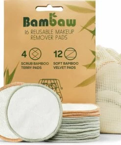 Bambaw Wasbare Wattenschijfjes - 16 Stuks Met Waszakje - Herbruikbaar