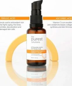 The Purest Solutions Brightening & Lightening Vitamin C Serum 10% Ascorbic Acid & Ferulic Acid 0,5% | Vegan | Hyaluronzuur | | Anti-stressverzorging | Huidveroudering | Ongelijkmatige Tint | Rimpels En Fijne Lijntjes | Vermoeide Huid -Chanel Shop 550x492 3
