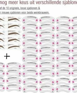 Merkloos Cosas & M S Wenkbrauw Stempel Brow Stamp Make Up Grey Black Incl. 34 Sjablonen Waterproof Cadeau Voor Haar -Chanel Shop 550x517 3