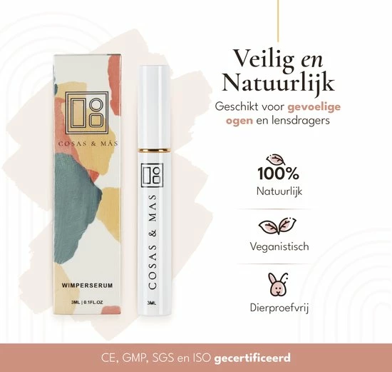 Cosas & M?s Cosas & M S - Wimperserum - Lash Lift - Wenkbrauw Serum - 3 Ml - Incl. Make-up Tasje - Incl. Cadeau Zakje - Cadeau Voor Haar 9 Cosas & M?s Cosas & M S - Wimperserum - Lash Lift - Wenkbrauw Serum - 3 Ml - Incl. Make-up Tasje - Incl. Cadeau Zakje - Cadeau Voor Haar - Afbeelding 7