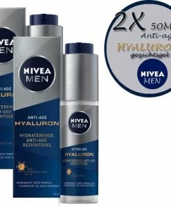 2x Nivea For Men Hyaluron Hydraterende Anti-Age Gezichtsgel - 50 Ml