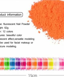 DW4Trading Glow In The Dark Oogschaduw Poeder - Neon Effect - 12 Kleuren - 6 Dubbele Brushes -Chanel Shop 550x522 5