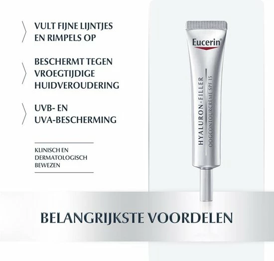 Eucerin Hyaluron-Filler Anti-Rimpel - Oogcr Me - 15 Ml 5 Eucerin Hyaluron-Filler Anti-Rimpel - Oogcr Me - 15 Ml - Afbeelding 3