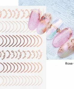 PRO-Deals | Nagelstickers | Tijdelijk X 2 | Unieke Nagel Stickers | Kleur Ros | Nail Art 3D Stickers | Nagelstickers | Nagel Decoratie | 2 Vellen Nagelstickers