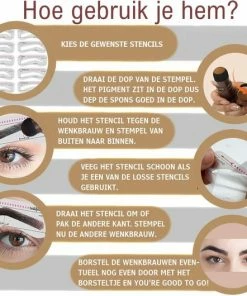 Merkloos Cosas & M S Wenkbrauw Stempel Brow Stamp Make Up Grey Black Incl. 34 Sjablonen Waterproof Cadeau Voor Haar -Chanel Shop 550x530 3