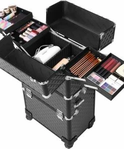 Unbranded Signature Home Paris Cosmetica Koffer - Professionele Make-up Koffer - Make-up Trolley Voor Nagel Ontwerp - Make-up Organizer - Koffer Met Draagtas -Chanel Shop 550x535 11