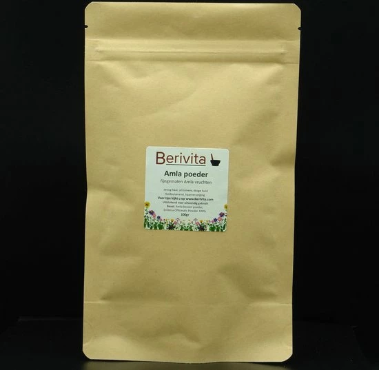 Berivita Amla Poeder 100% Zuiver 100gr - Gooseberry Powder 3 Berivita Amla Poeder 100% Zuiver 100gr - Gooseberry Powder