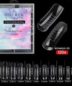 Royala Mold03 Dual System Forms - Mold - 120 Stuks - 12 Maten In Handige Tipbox - Polygel Tips - Voor Polygel En Acrylgel - Mix System Forms - Tips Voor Polygel - Royala Dual Mold Tips Line