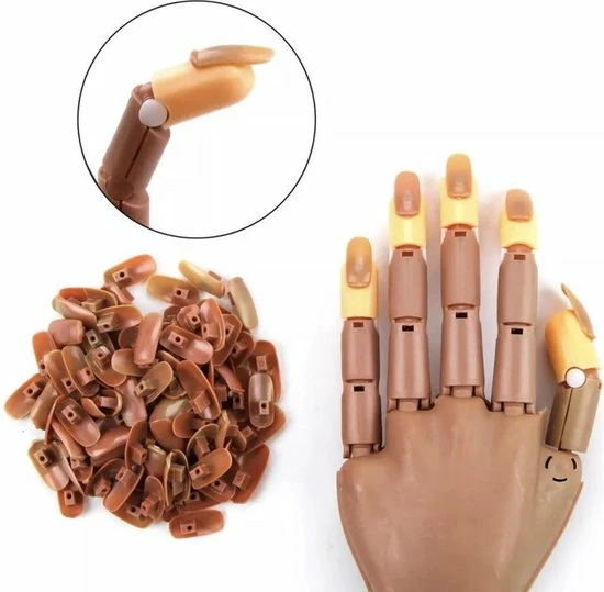 Merkloos Nailtrainer – Nail Practice Hand – Oefenhand Nagelstyliste (incl. 100 Oefen Nagels!) 9 Merkloos Nailtrainer – Nail Practice Hand – Oefenhand Nagelstyliste (incl. 100 Oefen Nagels!) - Afbeelding 7