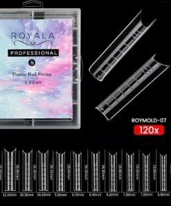 Royala Mold07 Dual System Forms - Mold - 120 Stuks - 12 Maten In Handige Tipbox - Polygel Tips - Voor Polygel En Acrylgel - Mix System Forms - Tips Voor Polygel - Royala Dual Mold Tips Line