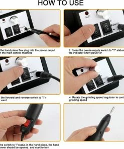 Ayitoo Elektrische Nagelvijl - Manicure En Pedicure - Tool Machine - Professionele Nagelfrees Machine Set - Nagelfrees - Zwart -Chanel Shop 550x544 12