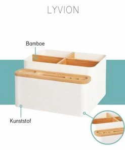 LYVION Make-up En Bureau Organizer - Kunststof En Bamboe -Chanel Shop 550x550 179