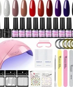 Royala B Gellak Starters Pakket + Inclusief 36W LED UV Lamp + Met 10 Verschillende Gellak Kleuren - Gellak Lamp – Gellac Set - Alle Benodigdheden In Eén - Uitgebreid Pakket- Gel Polish Set - Gellak Set - UV LED Lamp