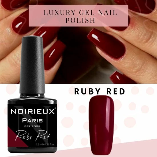 NOIRIEUX® Premium Gellak Ruby Red 3 NOIRIEUX® Premium Gellak Ruby Red
