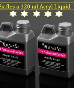 Royala 2x 120 Ml Acryl Vloeistof Liquid Monomer Nagellak - 240ml - Acryl Nagels - Acryl Starterset - Monomeer