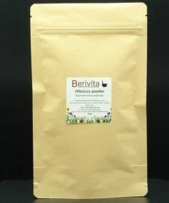 Berivita Hibiscus Poeder 100% Zuiver 100gr -Fijngemalen Hibiscus Bladeren - Roselle Powder