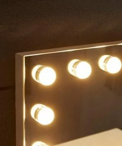 Aquamarin Hollywood Make Up Spiegel, Dimbaar, 58x 43 Cm, Theater Spiegel -Chanel Shop 550x550 499