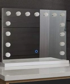 Aquamarin Hollywood Make Up Spiegel, Dimbaar, 58x 43 Cm, Theater Spiegel -Chanel Shop 550x550 502