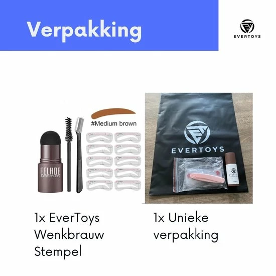 EverToys Wenkbrauw Stempel - Plus Poeder - Eye Brow Stamp - Kit - Trimmer - Potlood - Lash Lift - Stick - Potlood - Set - Bruin 8 EverToys Wenkbrauw Stempel - Plus Poeder - Eye Brow Stamp - Kit - Trimmer - Potlood - Lash Lift - Stick - Potlood - Set - Bruin - Afbeelding 6