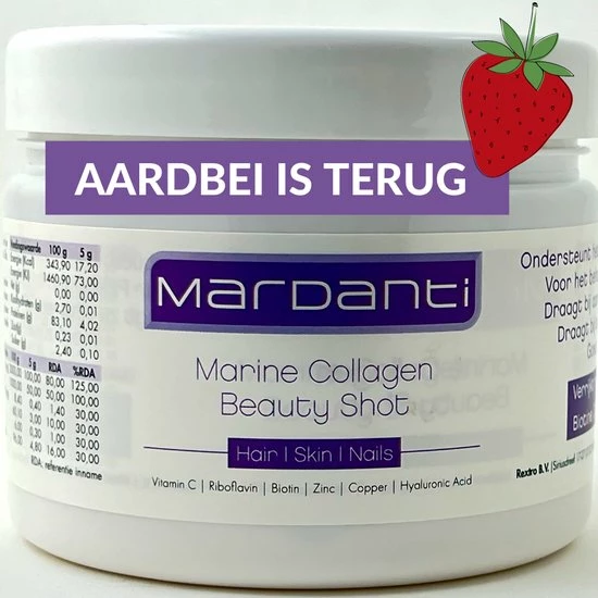 Mardanti Collageen | Dé Huidserum Van Binnenuit | Met Vitamine C, Riboflavine, Biotine, Zink, Koper En Hyaluronzuur | Draagt Bij Aan De Normale Collageenvorming | Vermindert Rimpels | Verbeterde Huidstructuur | Collageen Poeder Met Vanille Smaak 3 Mardanti Collageen | Dé Huidserum Van Binnenuit | Met Vitamine C, Riboflavine, Biotine, Zink, Koper En Hyaluronzuur | Draagt Bij Aan De Normale Collageenvorming | Vermindert Rimpels | Verbeterde Huidstructuur | Collageen Poeder Met Vanille Smaak