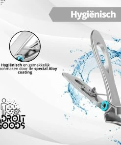 AdroitGoods Nagelknipper Set - Nageltang - Nagelschaar - Kalknagels - Teennagel - Pedicure - Incl. Nagelvijl - Grijs -Chanel Shop 550x550 75