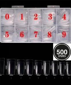 Joyage Nagel Tips Transparant - 500 Stuks - French Full Cover Clear - Nepnagel Tips - Nagel Tips Transparant Nageltips Voor Gelnagels Nagel Tips Acryl Transparante Nageltips Transparante Nagels Fake Nails Clear - Kunstnagels - Nepnagels