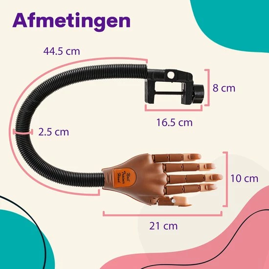 HOOFF Oefenhand Voor Nagels - Nailtrainer - Nagel Oefenhand - Compleet Acryl Nagels Starterpakket 9 HOOFF Oefenhand Voor Nagels - Nailtrainer - Nagel Oefenhand - Compleet Acryl Nagels Starterpakket - Afbeelding 7